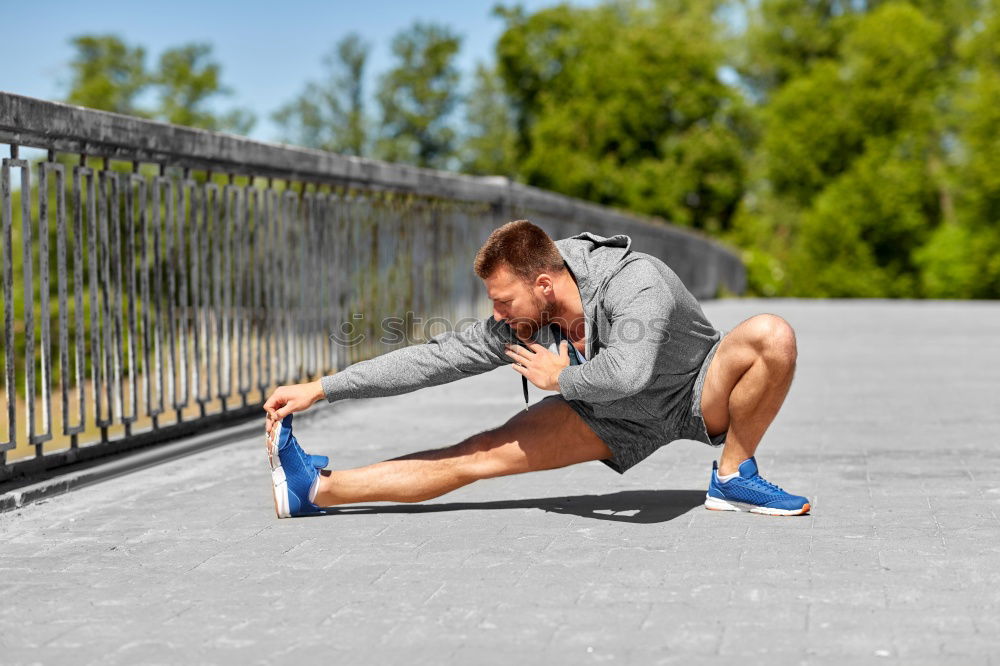 Similar – Rear view of black man running in urban background.