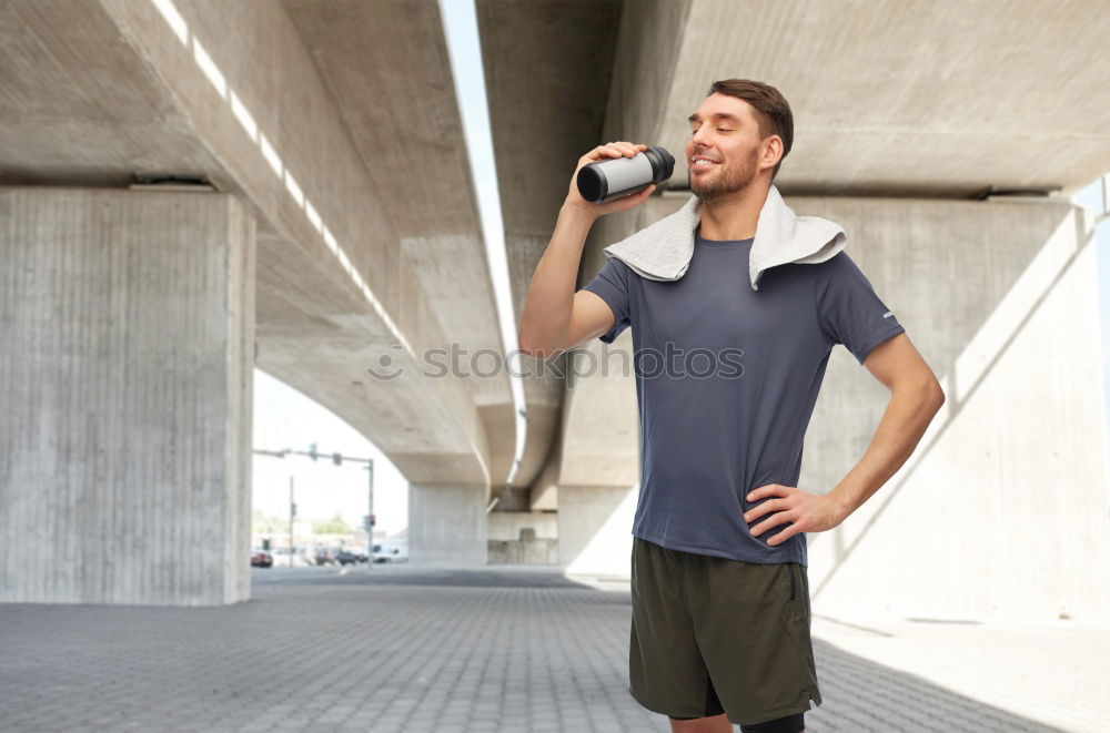 Similar – Man wrapping hands with bandages before boxing training