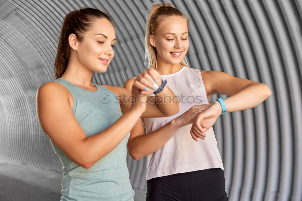 Similar – Athletic Women Drinking Water After an Exercise