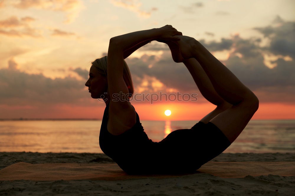 Foto Bild Yoga Meer Sonnenuntergang
