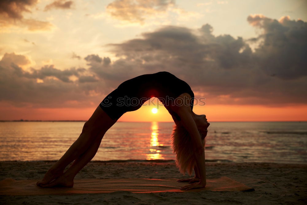Similar – Foto Bild Yoga Meer Sonnenuntergang