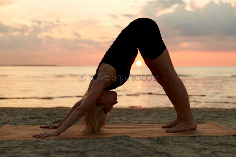Similar – Foto Bild Yoga Meer Sonnenuntergang
