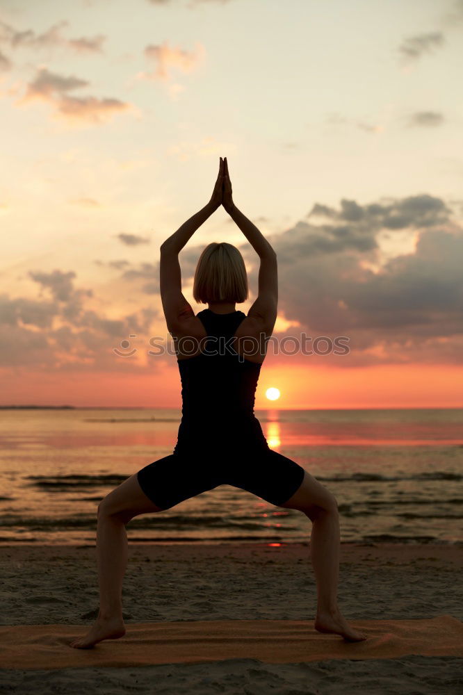 Similar – Foto Bild Yoga Meer Sonnenuntergang