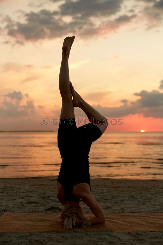 Similar – Foto Bild Yoga Meer Sonnenuntergang