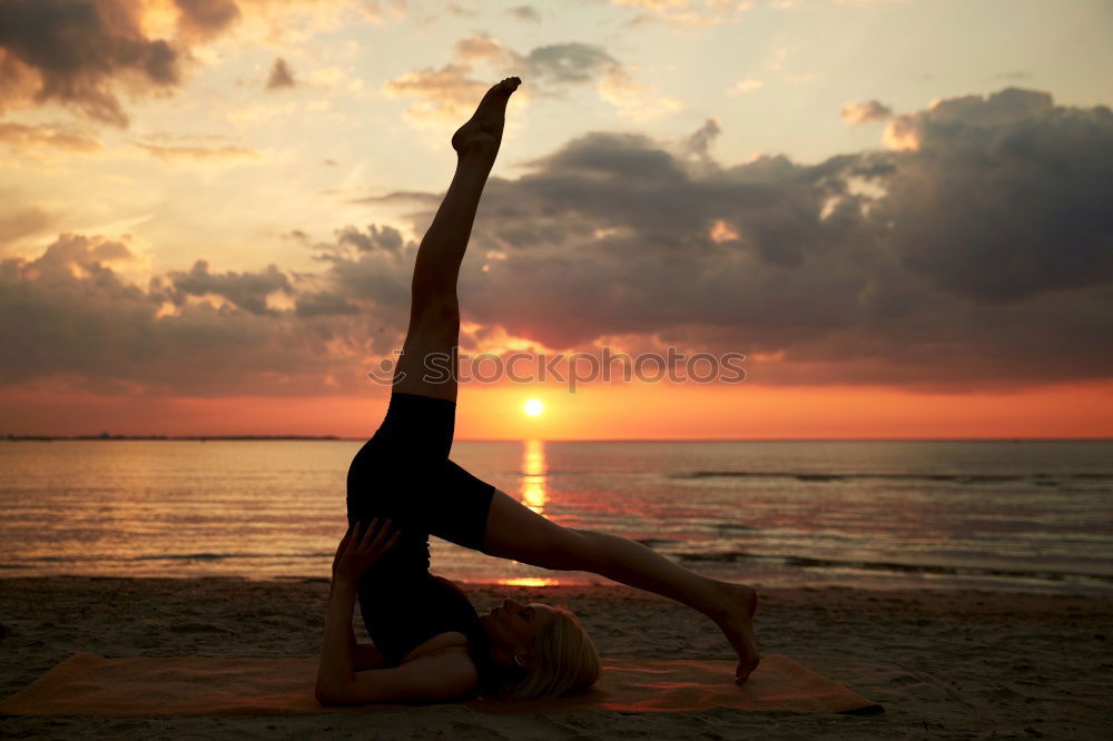 Similar – Foto Bild Yoga Meer Sonnenuntergang