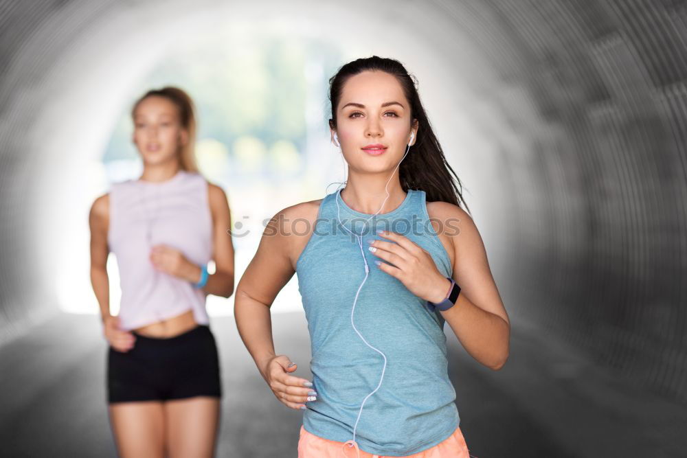 Similar – Athletic Women Drinking Water After an Exercise