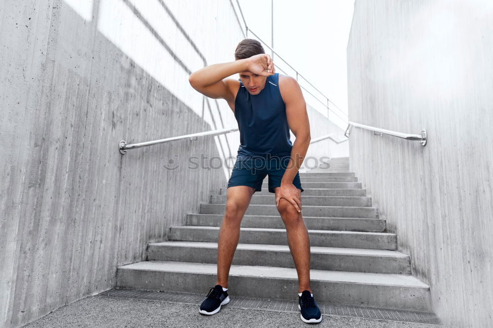 Similar – Image, Stock Photo Black man running outdoors in urban road