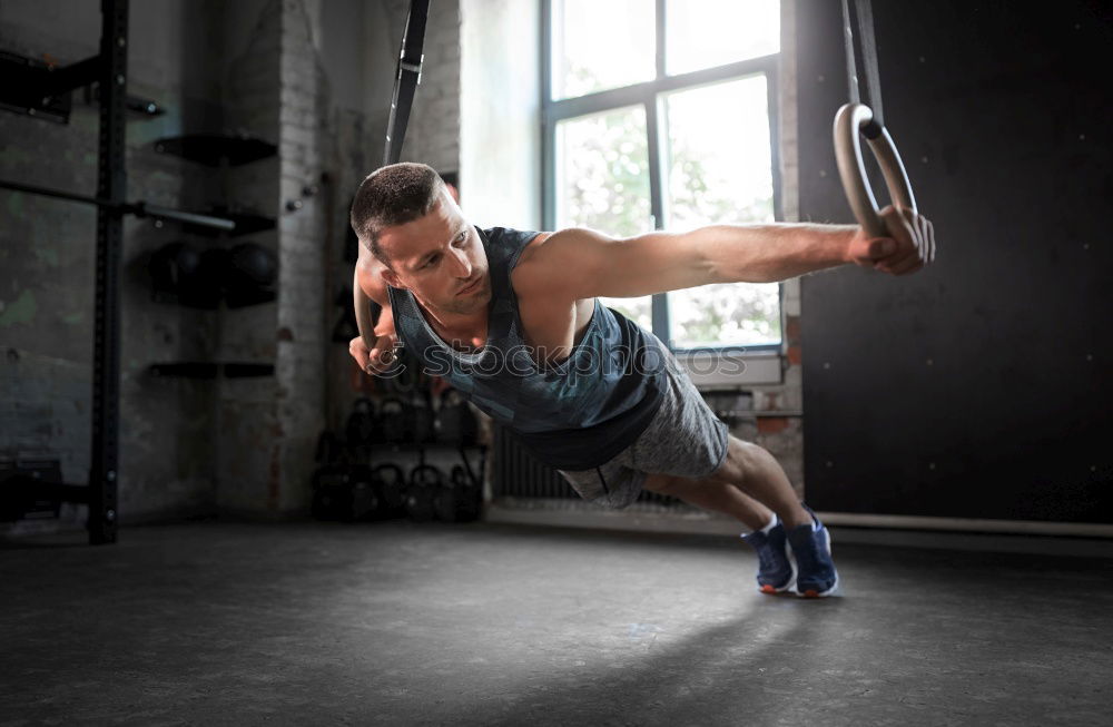 Similar – Image, Stock Photo People doing abs in a fitness class