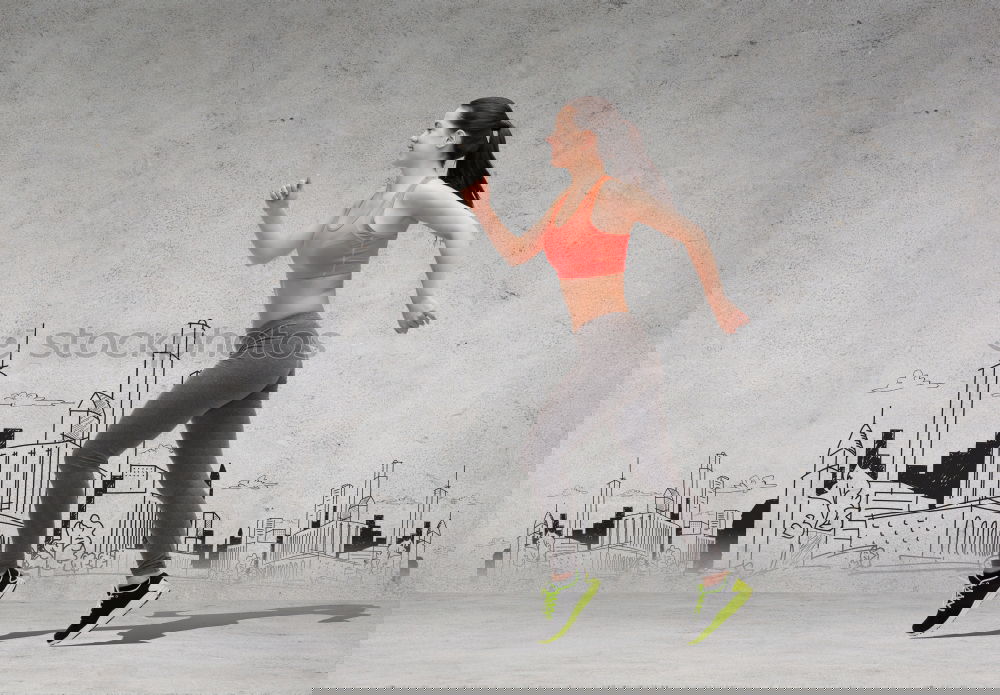 Similar – Image, Stock Photo Young fitness woman runner stretching legs after run.