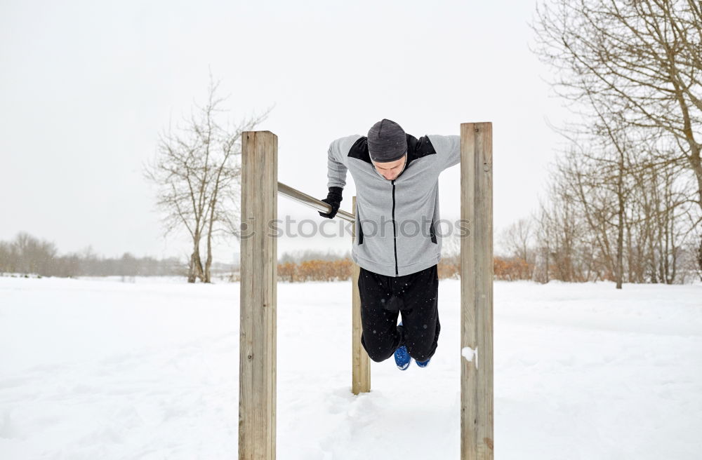 Similar – Foto Bild Ein Mann in winterbekleidung spielt Elefant und formt seine Arme zu einem Rüssel. Winter. Humor