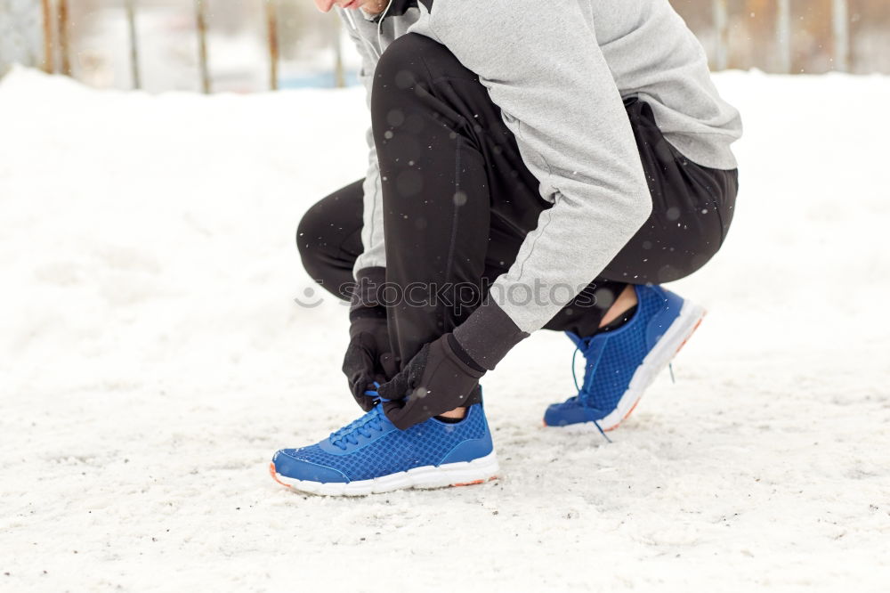 Similar – Man slip on ice and falling down stairs