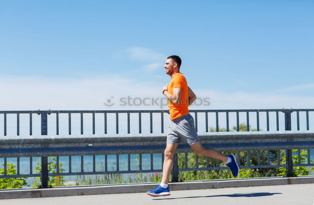 Similar – Image, Stock Photo Portrait of disabled man athlete with leg prosthesis.