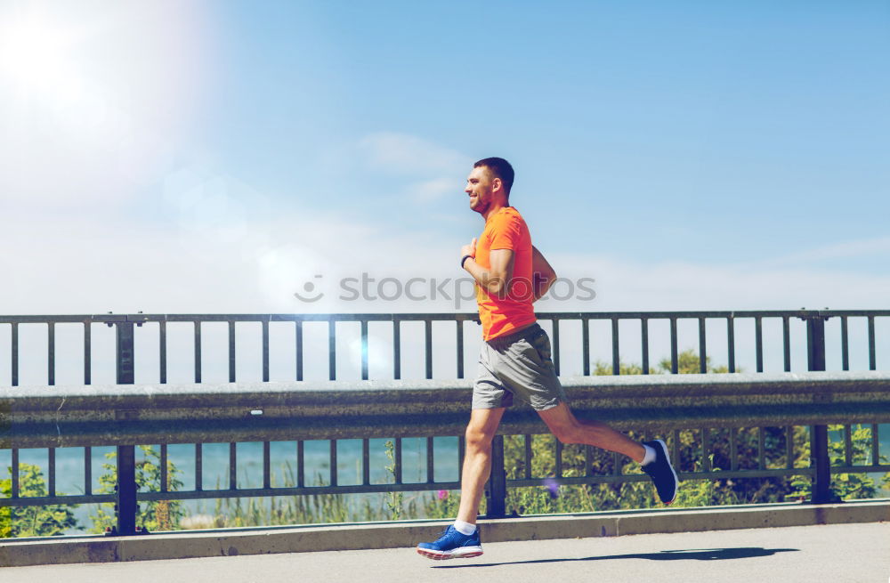 Similar – Disabled man athlete taking a break.