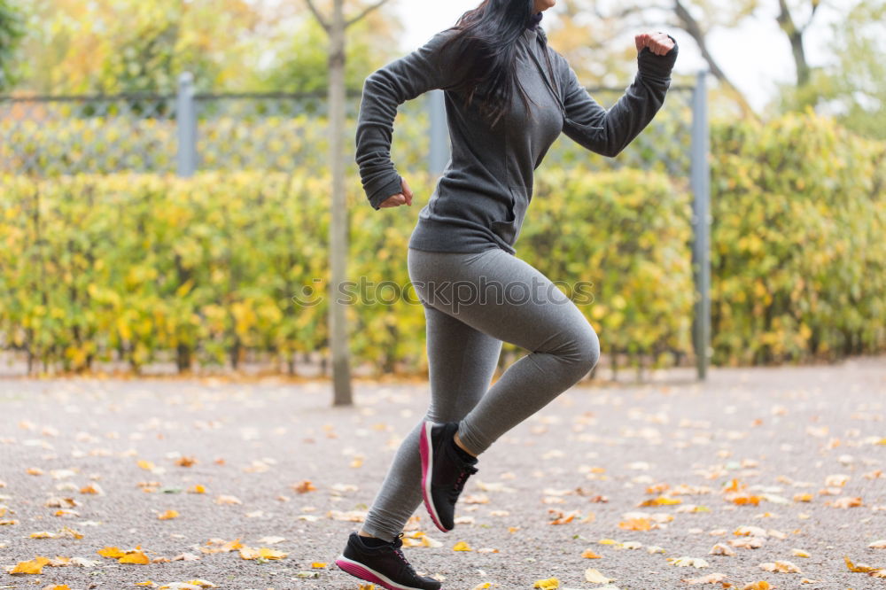 Similar – Image, Stock Photo attractive blonde woman exercising in park