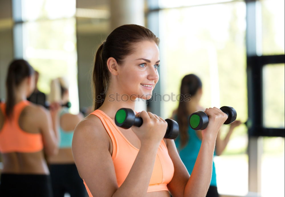 Similar – Image, Stock Photo Attractive Woman on treadmill in the gym