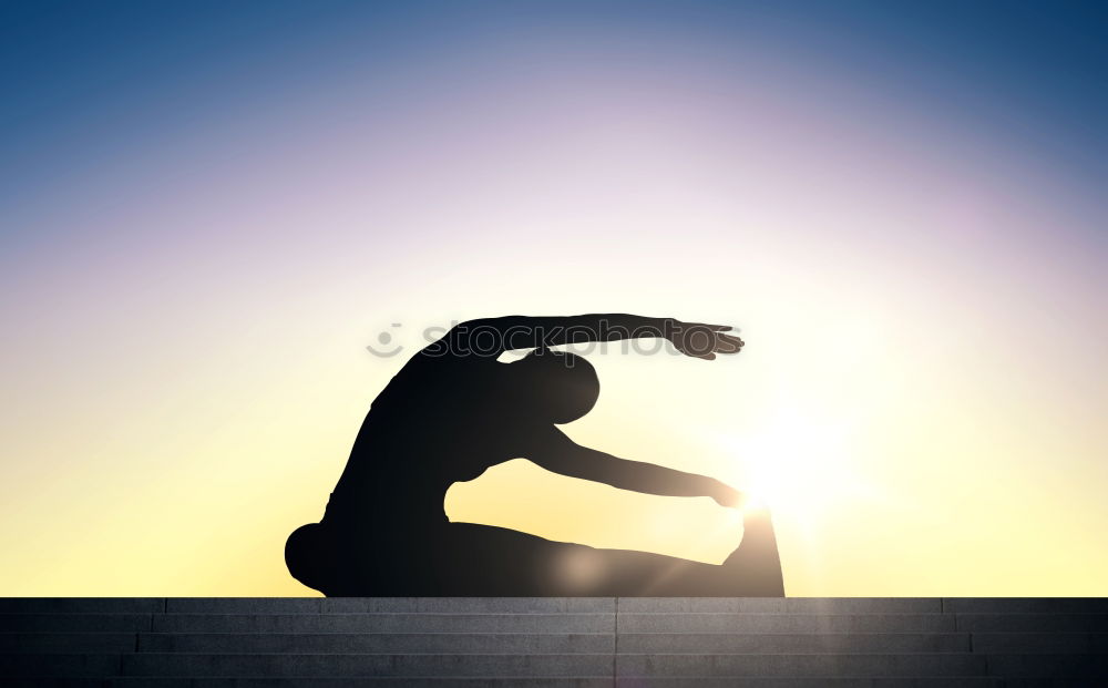 Similar – Man doing yoga in nature.