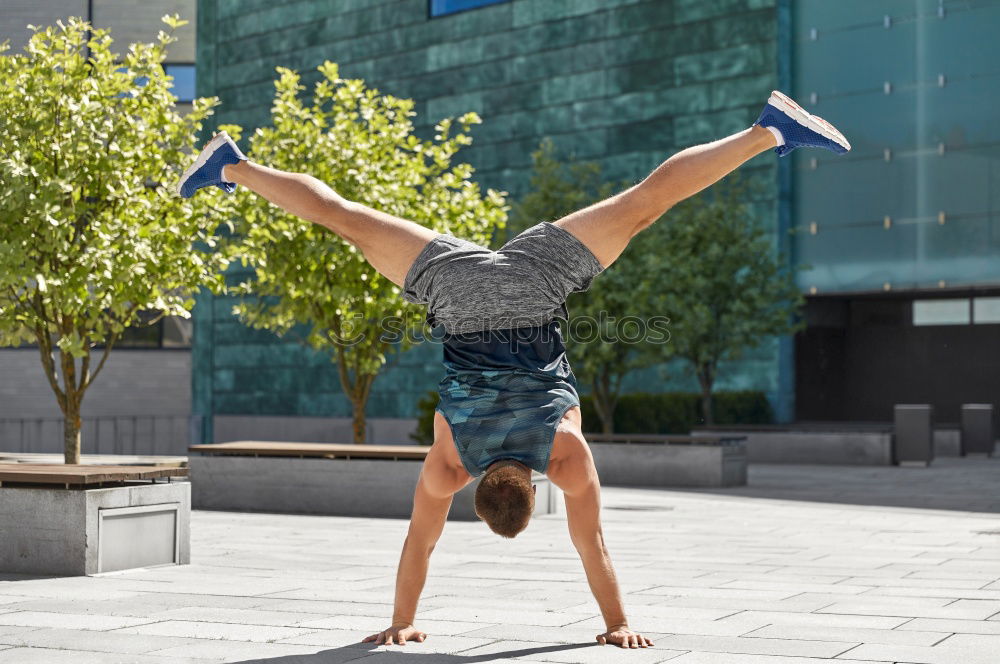 Similar – Image, Stock Photo Black man jumping in urban background.
