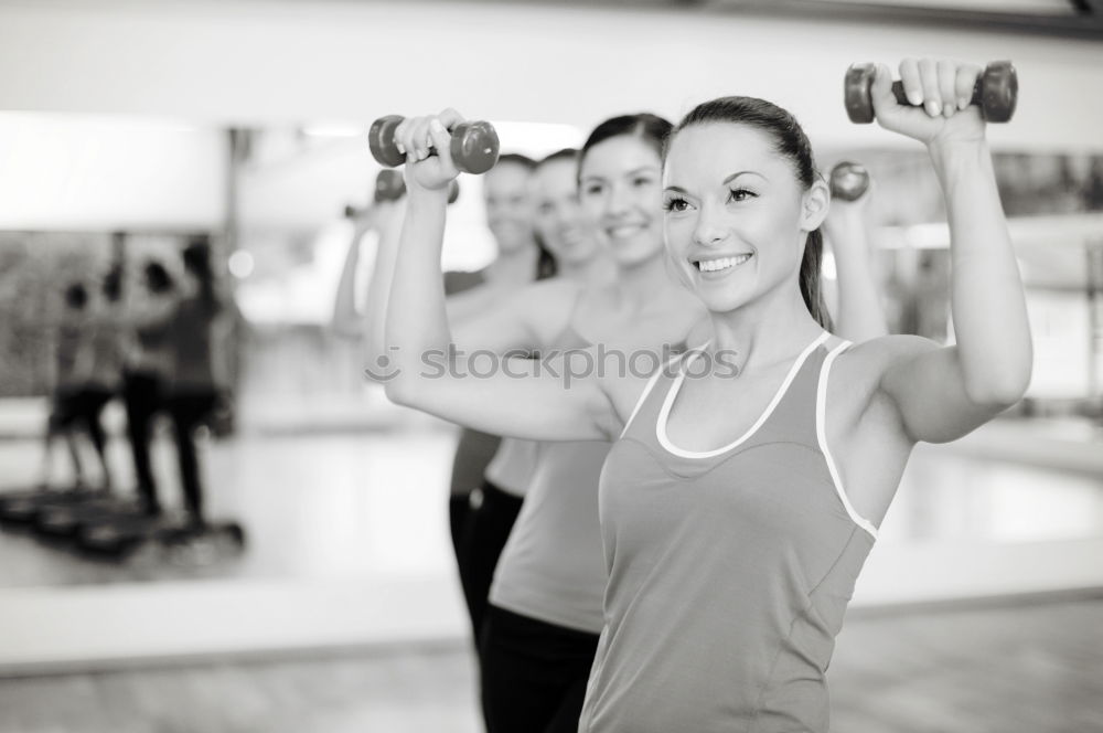 Similar – Image, Stock Photo Beauty woman training shoulders