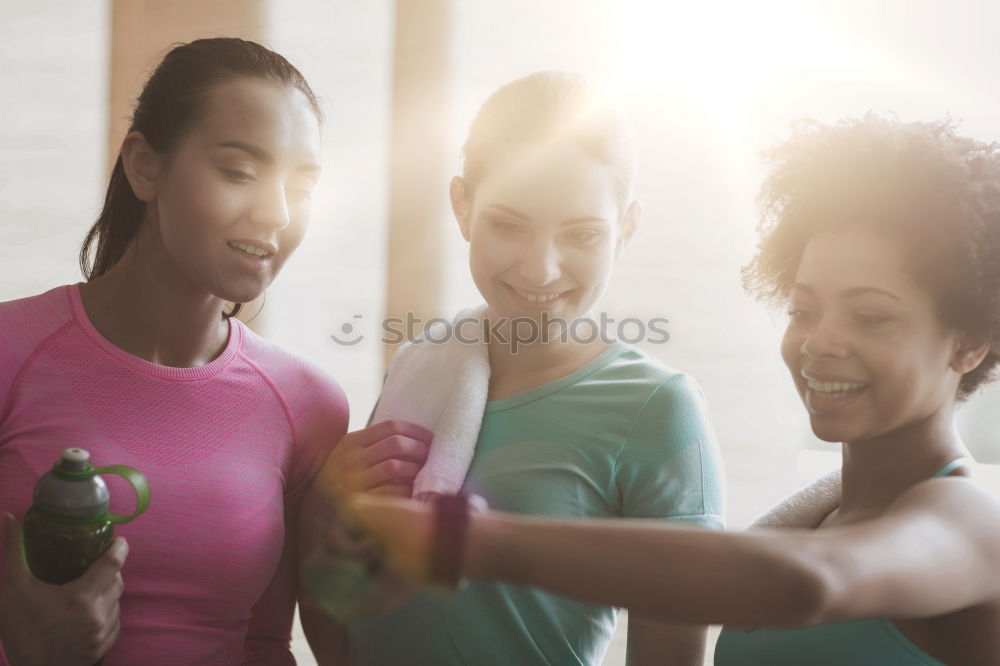 Similar – Athletic Women Drinking Water After an Exercise