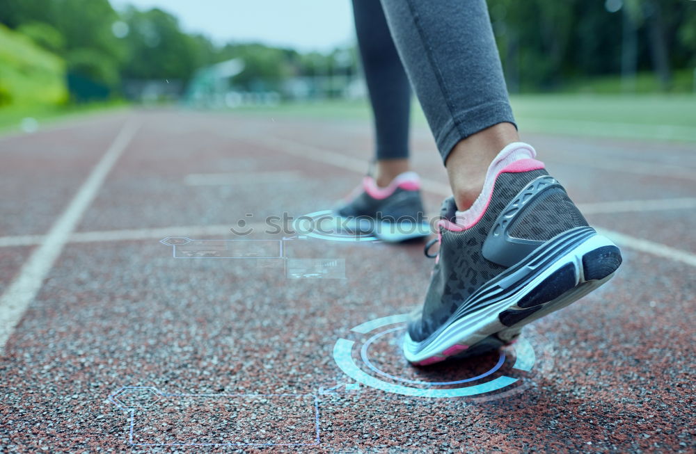 Similar – Image, Stock Photo Close up of legs of runner in the city.