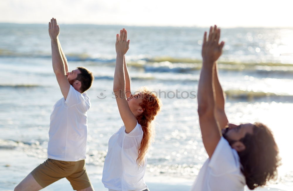 Similar – two sisters playing on the beach