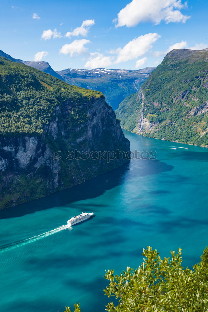 Image, Stock Photo Geirangerfjord Relaxation