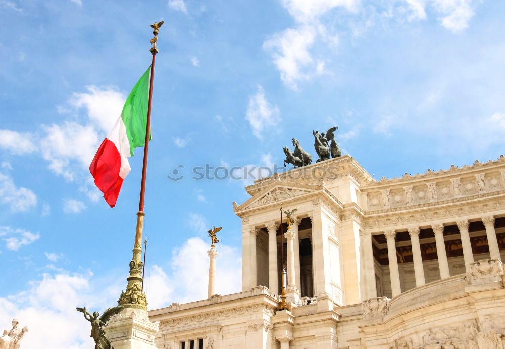 Similar – Image, Stock Photo Flag of Europe and Italy in a hug