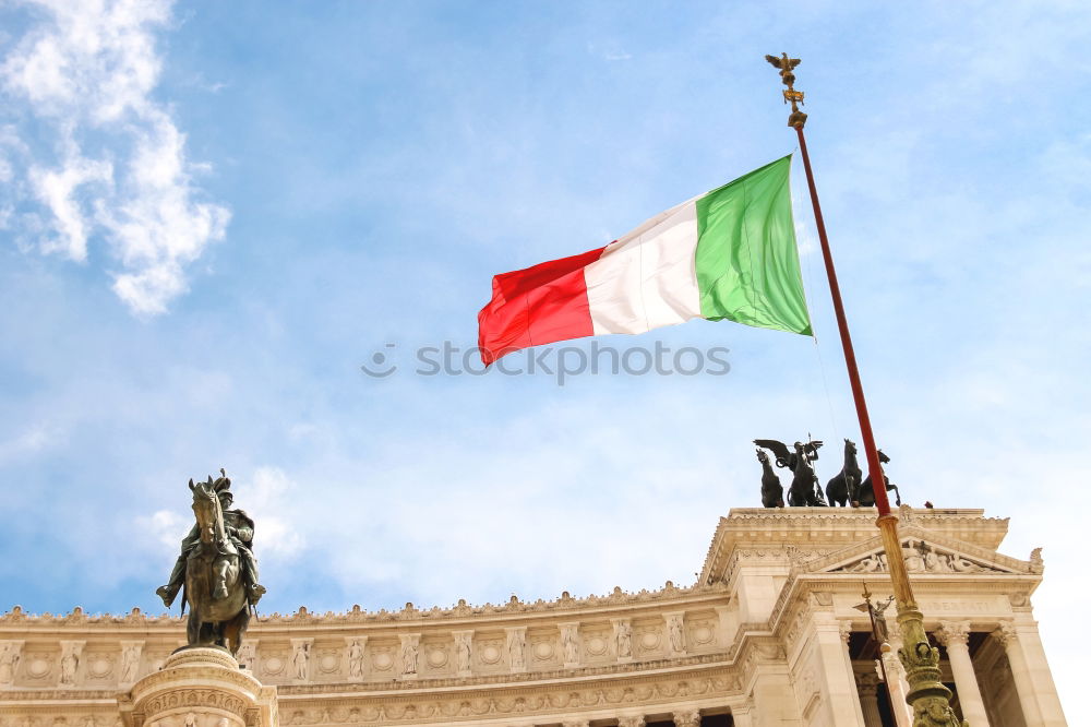 Similar – Image, Stock Photo Flag of Europe and Italy in a hug