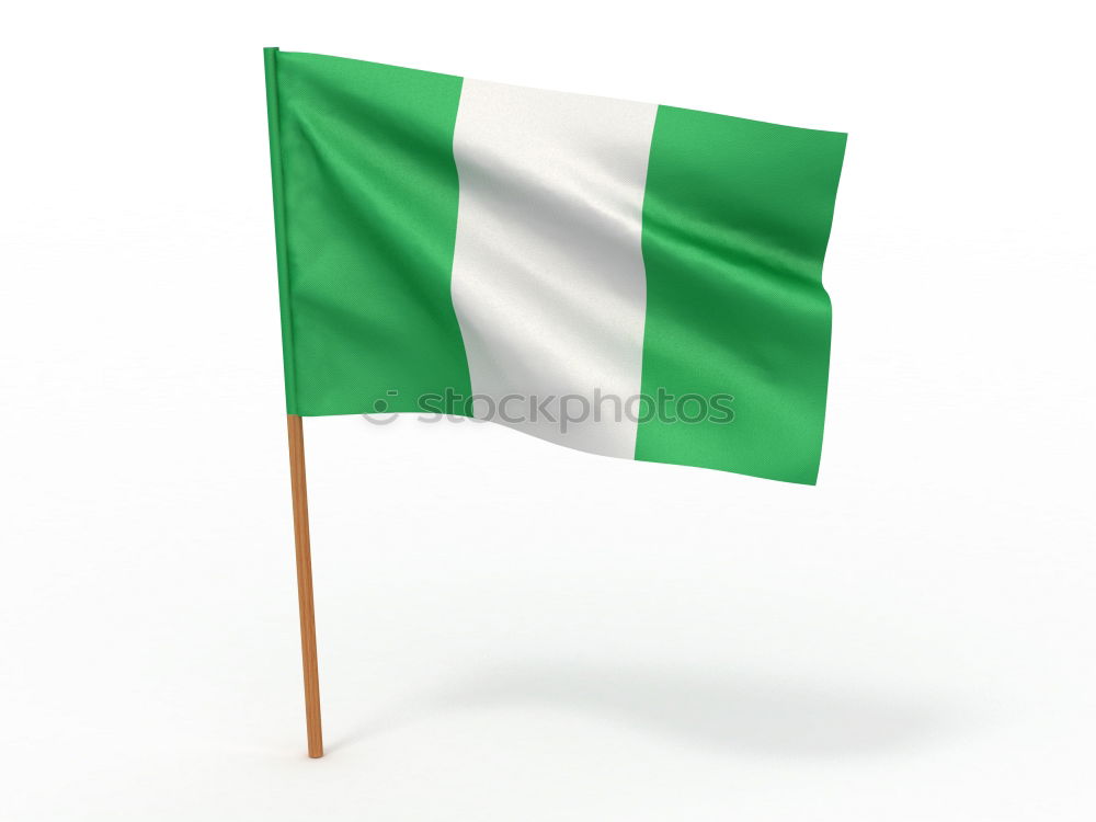 Similar – Nigerian flag in front of blue sky in the wind