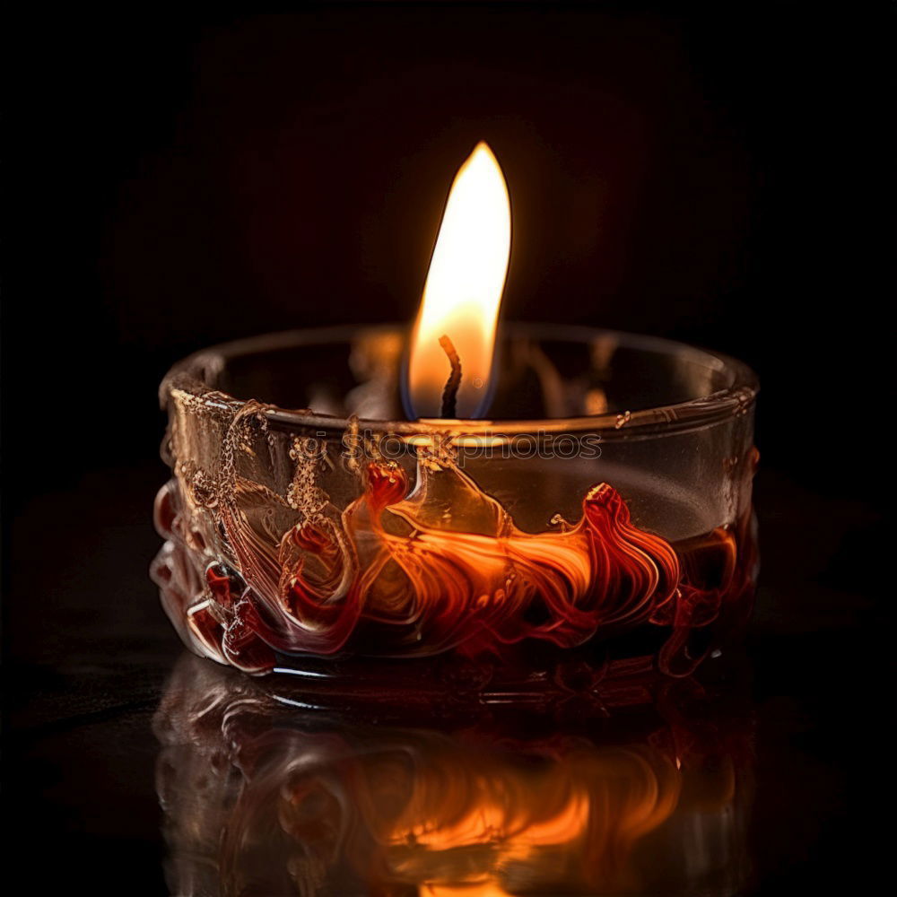 Similar – burning candle in lantern as a sign of hope