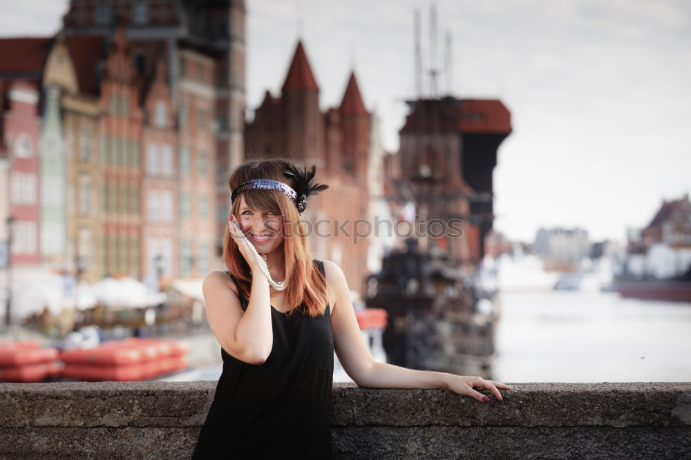 Similar – Sightseeing Berlin, Oberbaumbrücke, Woman with a beret