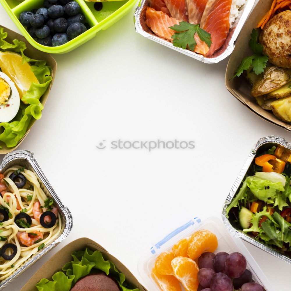 Similar – Healthy vegetarian lunch box with tortilla wraps