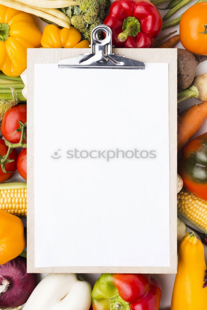 Similar – Fresh vegetables around a white table