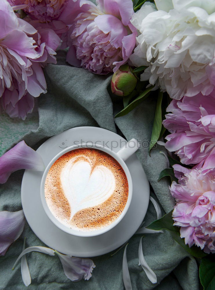 Similar – Image, Stock Photo cup of coffee on a gray wooden surface