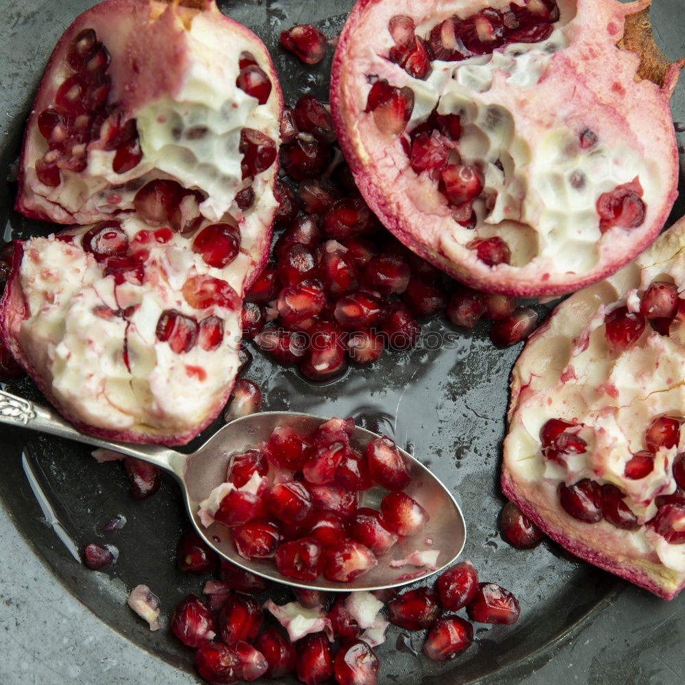 Similar – Glass bowl with red currants and vanilla sauce