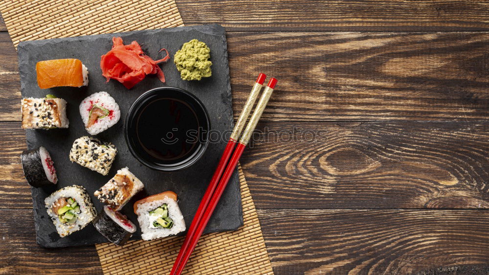 Similar – Geometric bowl of Asian Noodle Soup with chopsticks