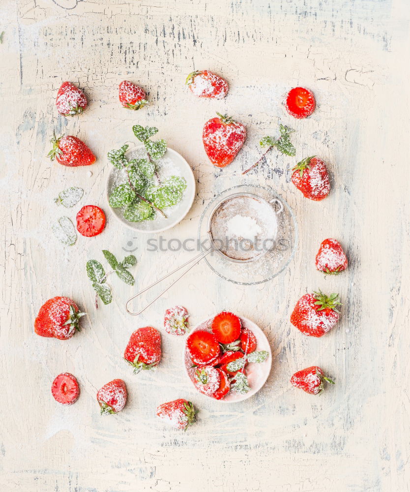 Chia pudding Strawberry parfait with greek yogurt and nuts