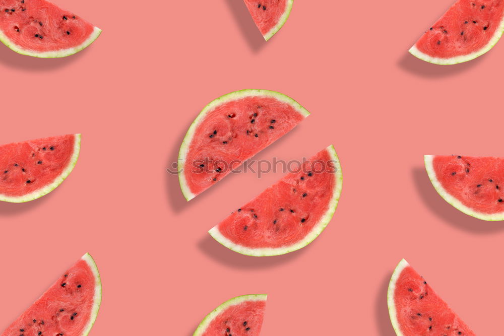 Similar – Pattern red watermelon on background. Flat lay, top view