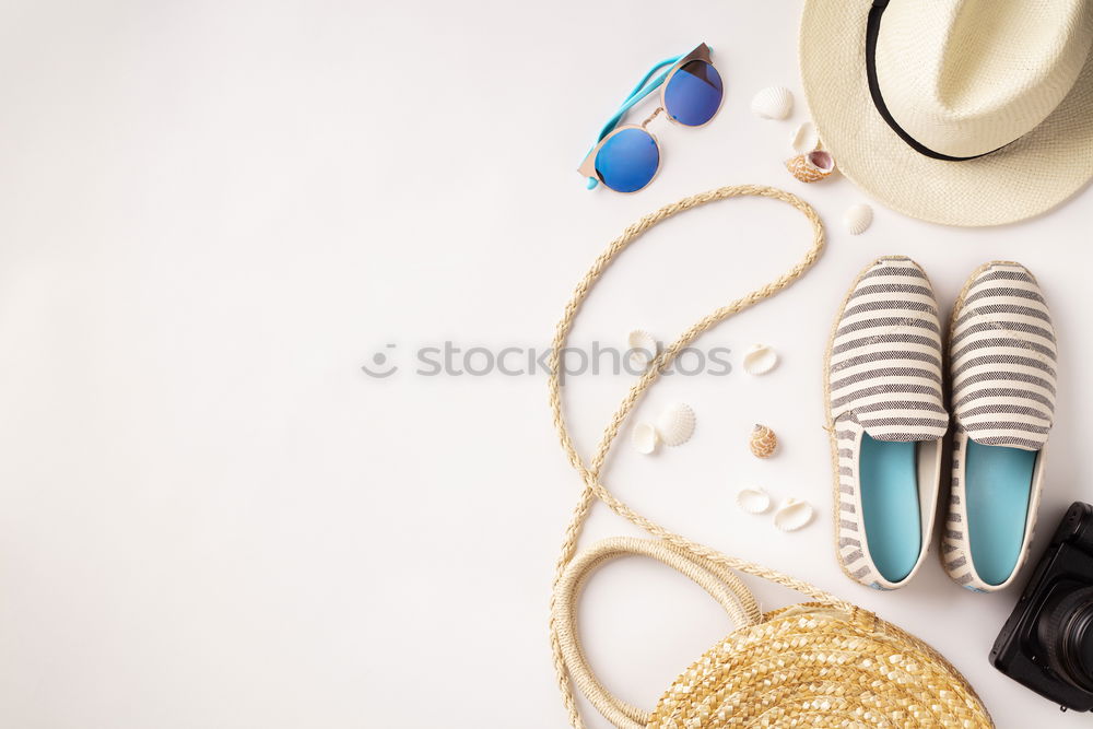 Similar – Image, Stock Photo Summer beach accessories and coconut cocktail