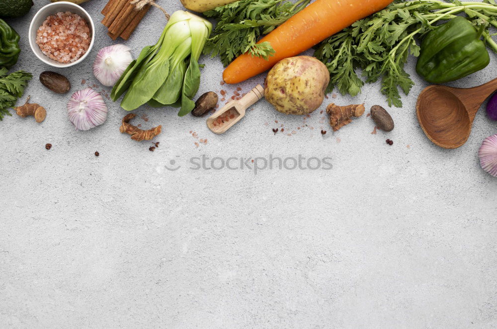 Similar – Image, Stock Photo Various traditional asian ingredients for tasty vegetarian cooking : mushrooms , vegetables and spices, top view, flat lay. Chinese or Thai cuisine. Vegan food. Healthy nutrition concept.