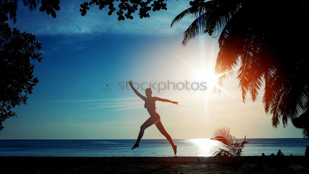 Acrobatics on the beach