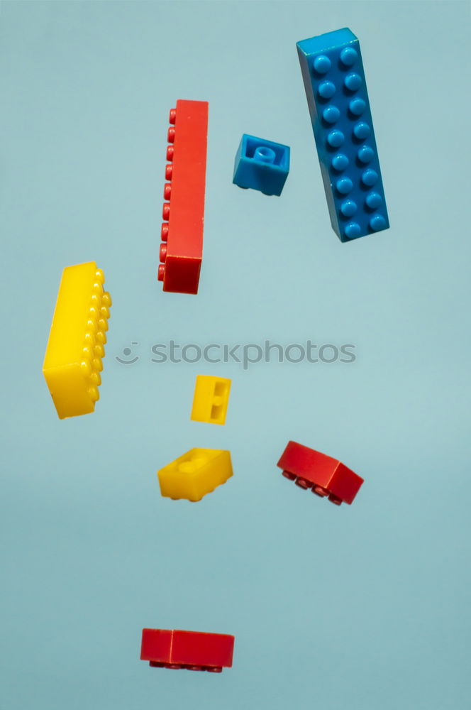 Similar – Image, Stock Photo Floating Plastic geometric cubes in the air. Construction toys