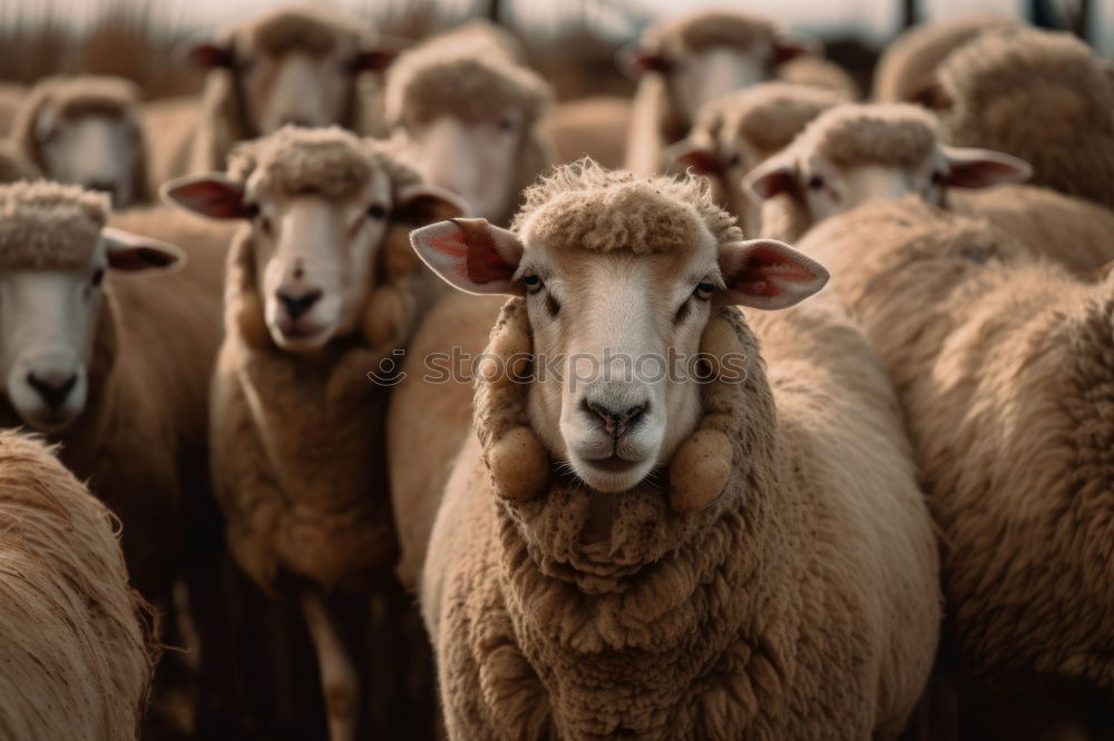 Similar – Image, Stock Photo counting sheep Farm animal