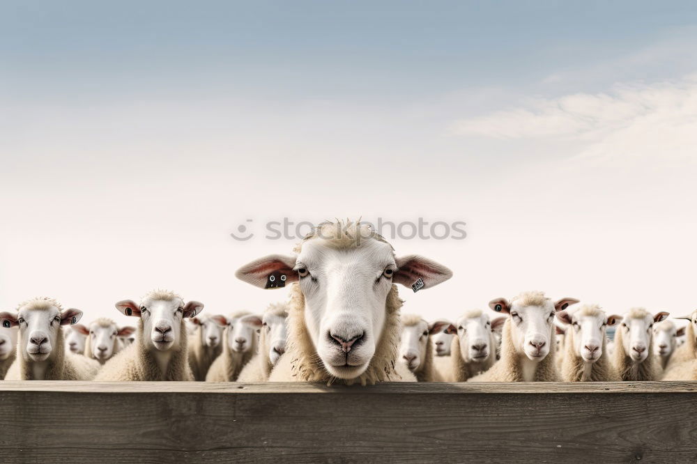 Similar – Image, Stock Photo counting sheep Farm animal