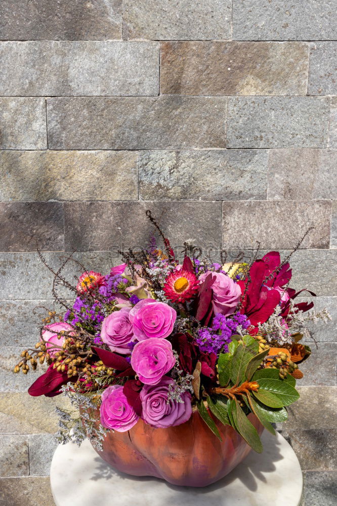 Image, Stock Photo flowers Wood Basket Flower