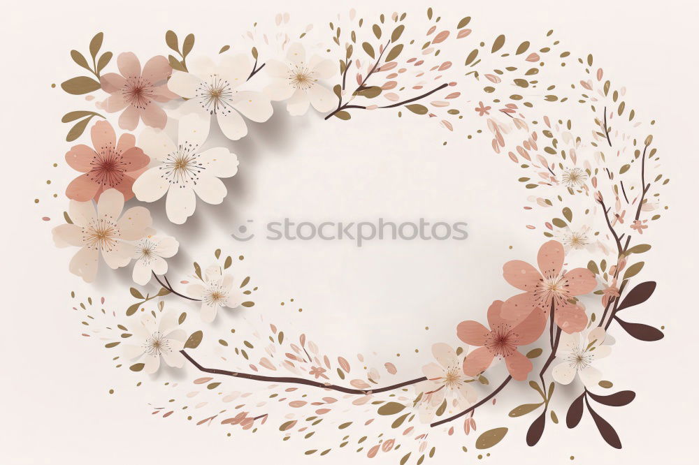 Similar – Image, Stock Photo Frame of pale pink flowers