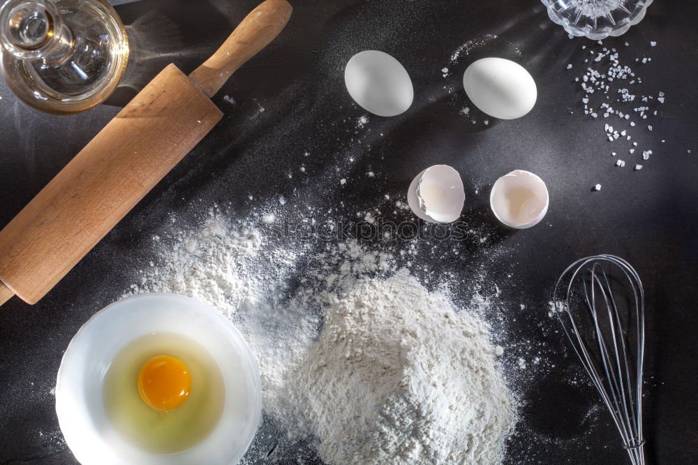 Image, Stock Photo Rhubarb yeast dumplings