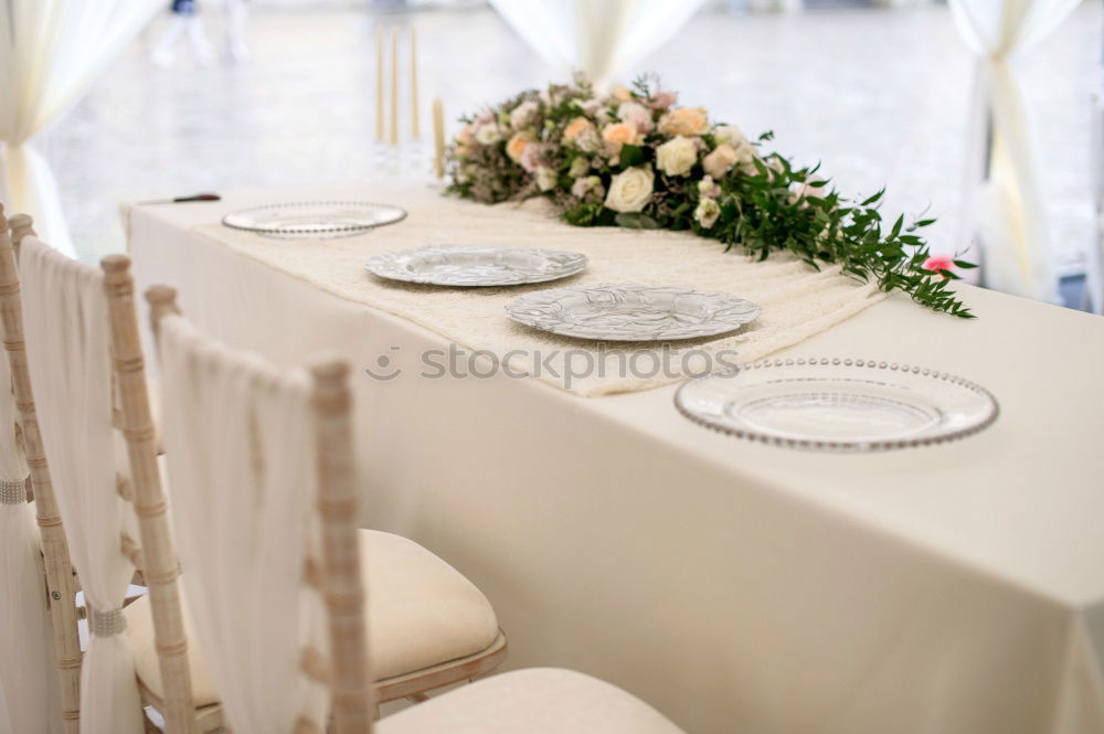 Similar – Image, Stock Photo Beautiful Decorated Wedding Restaurant Table Setting