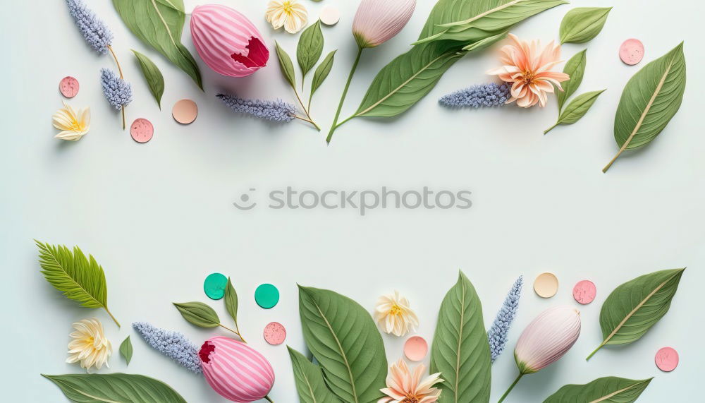 Similar – Image, Stock Photo Yellow pink roses with leaves on light blue background