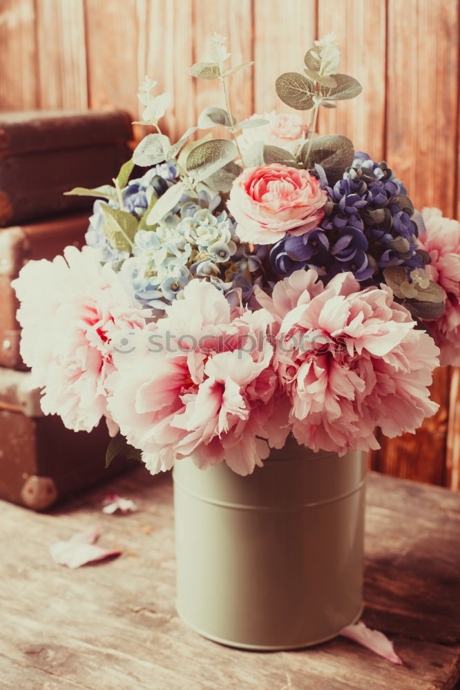 Similar – Image, Stock Photo Watering can with garden flowers